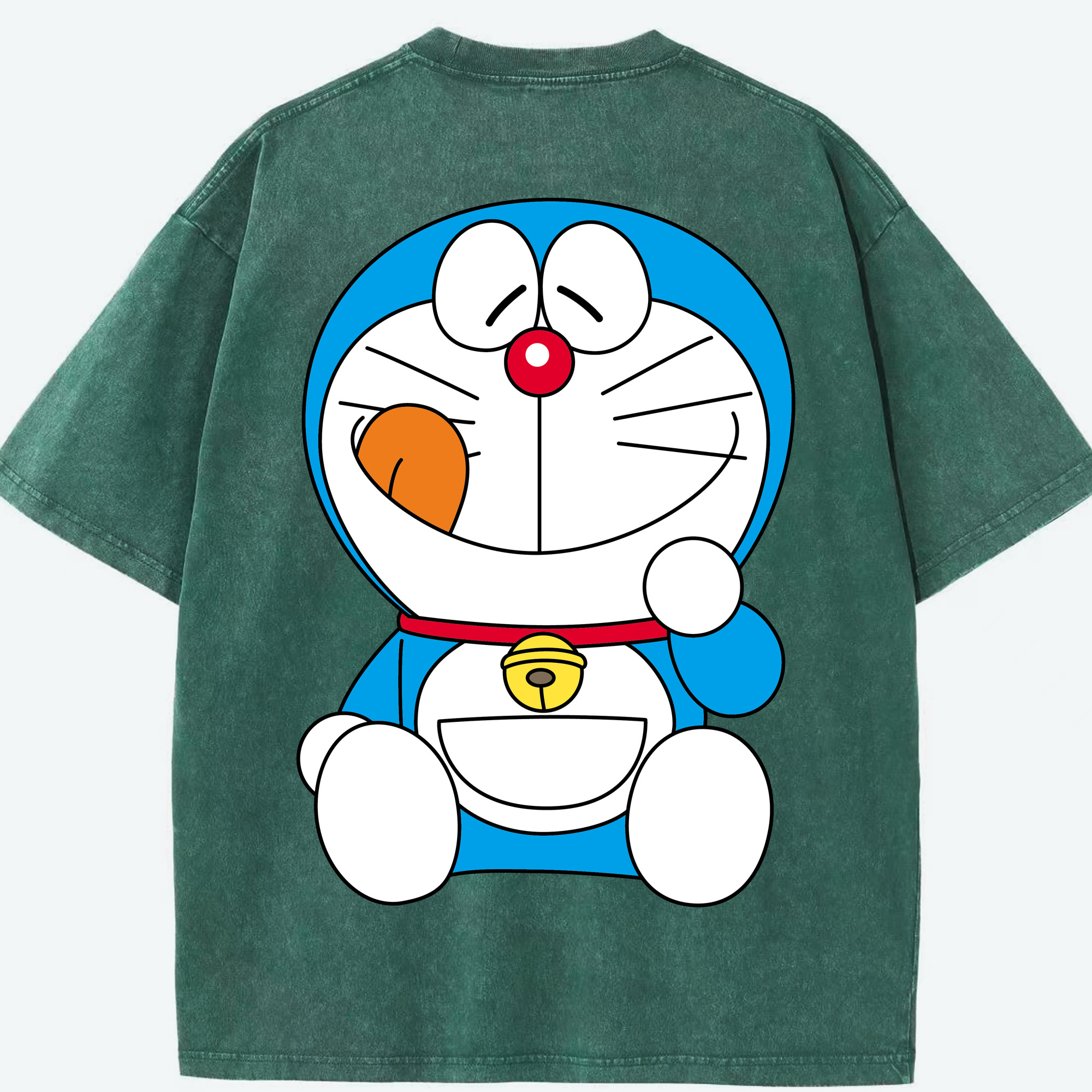 （画像用） ドラえもん Doraemon 綿100% ヴィンテージ風 半袖Tシャツ（背面プリント）